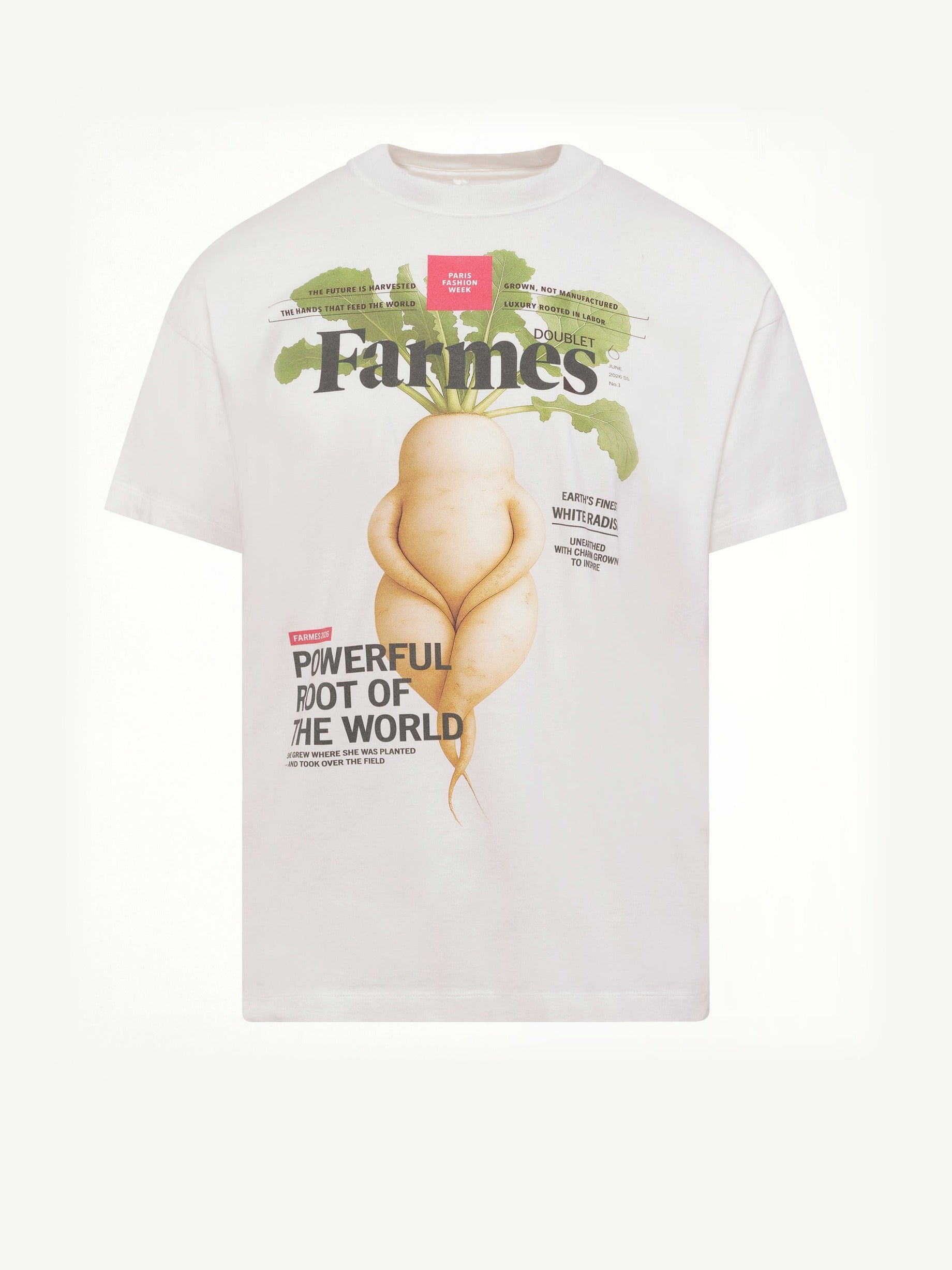 Farmes Magazine Cover T-Shirt in White