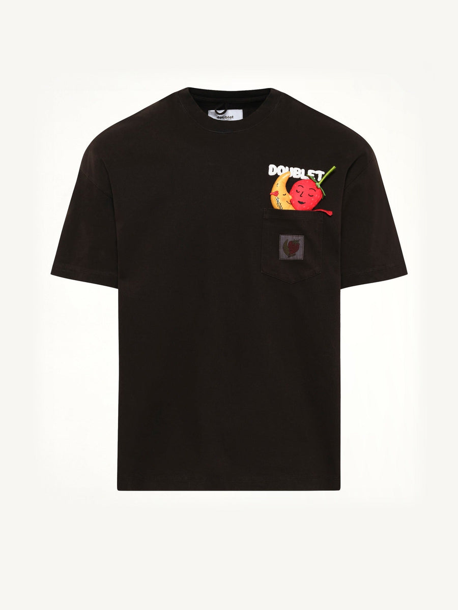 Mud-Dyed T-Shirt With SHFU  in Mud