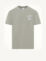 Flower Print T-Shirt in Khaki