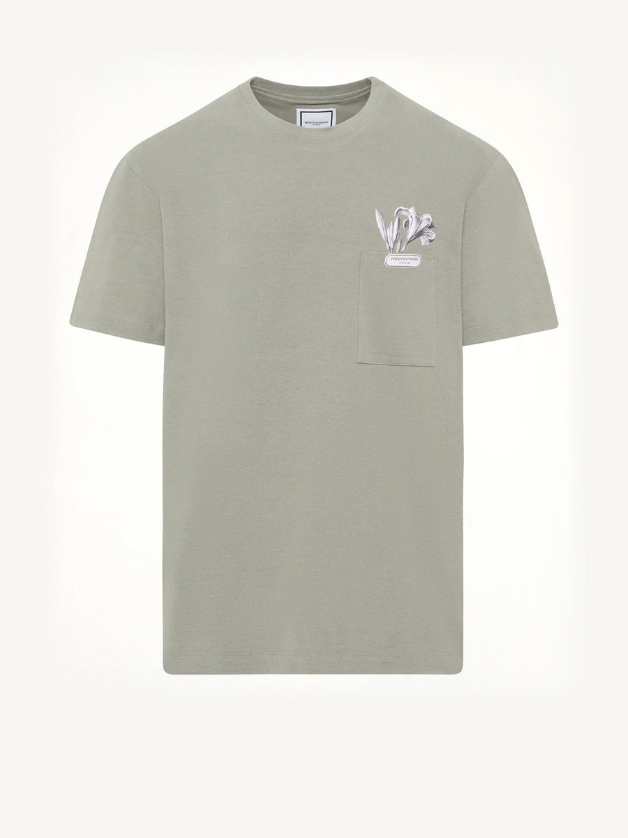 Flower Print T-Shirt in Khaki