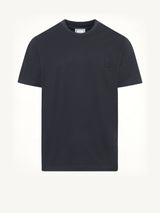 Flower Back Print T-Shirt in Black