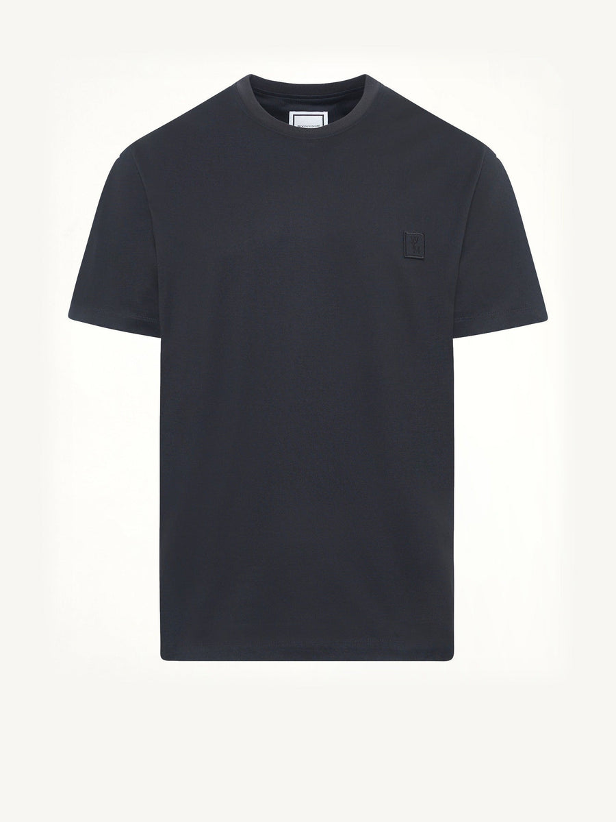 Flower Back Print T-Shirt in Black