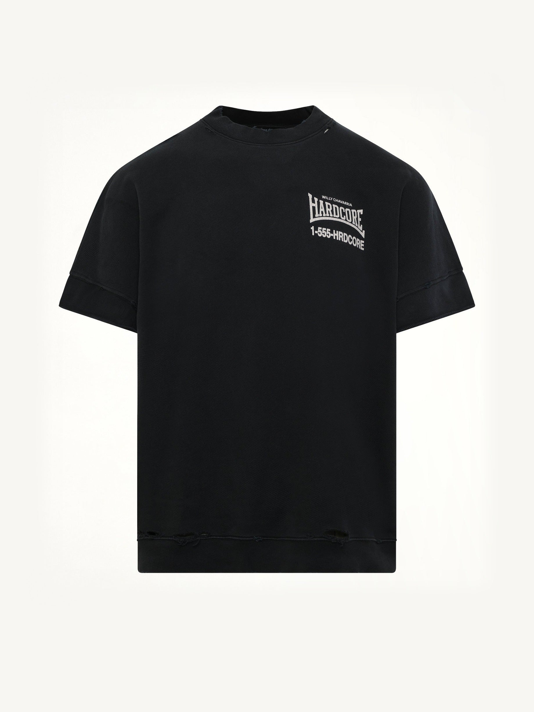 "Hardcore" Muscle T-Shirt in Black