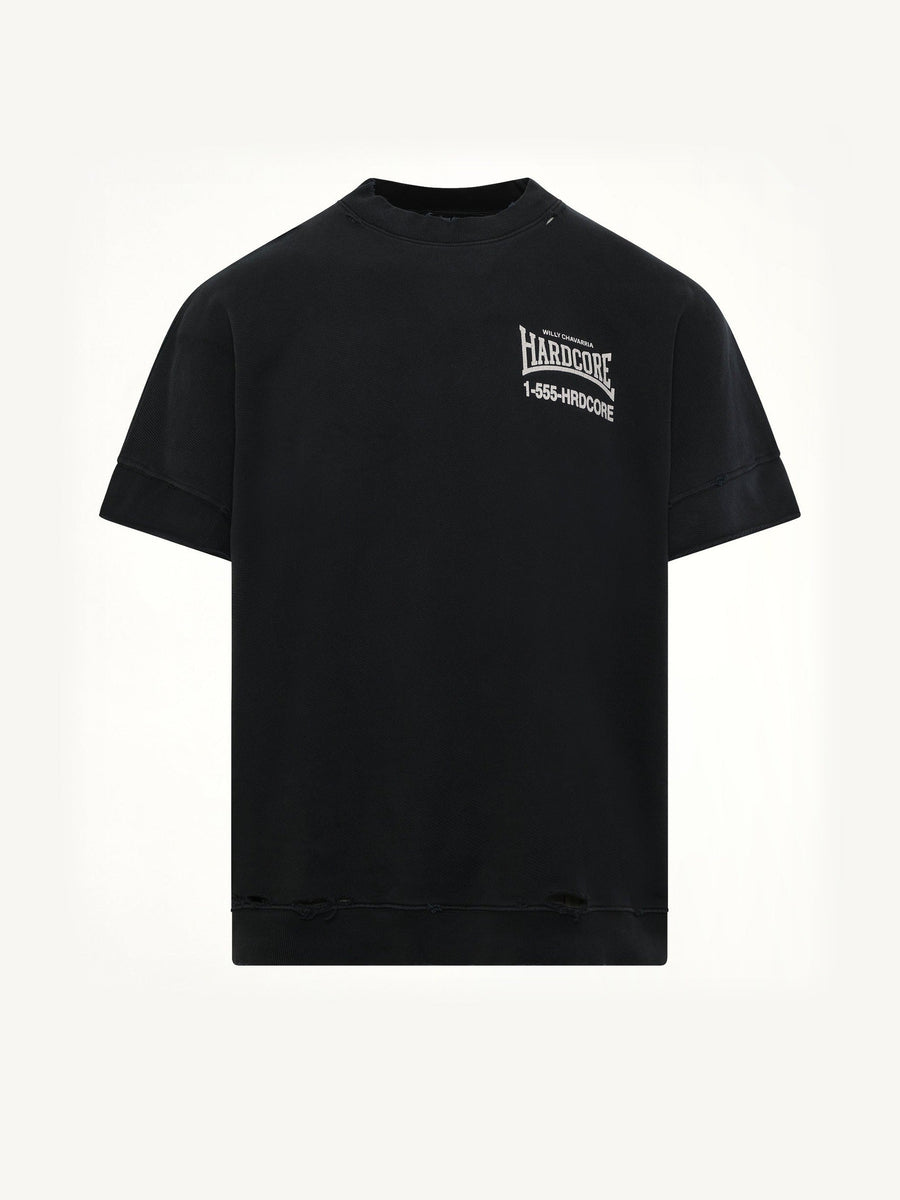 "Hardcore" Muscle T-Shirt in Black