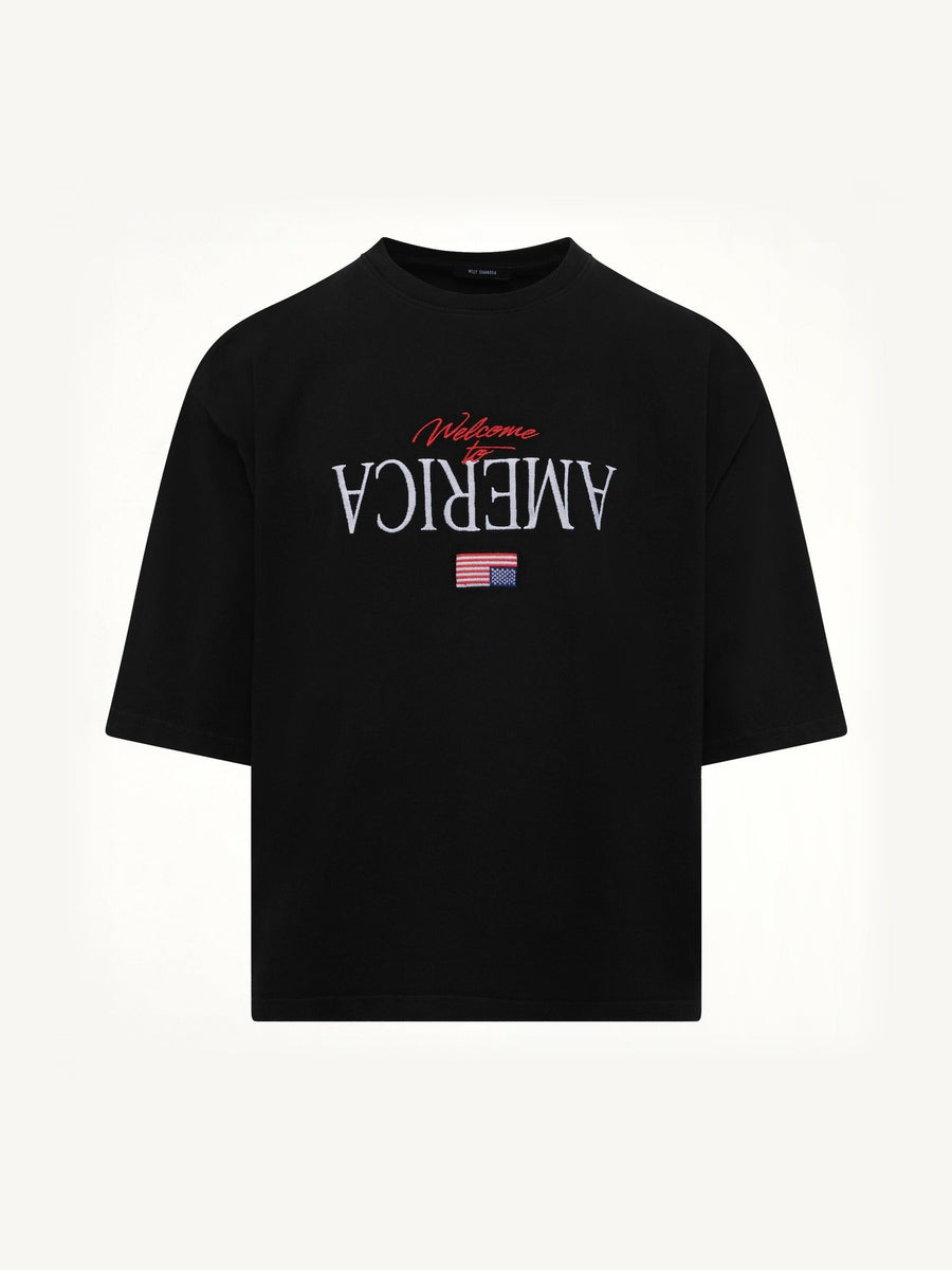 Welcome To America Buffalo T-Shirt in Black