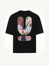 Portrait U Logo T-Shirt in Black