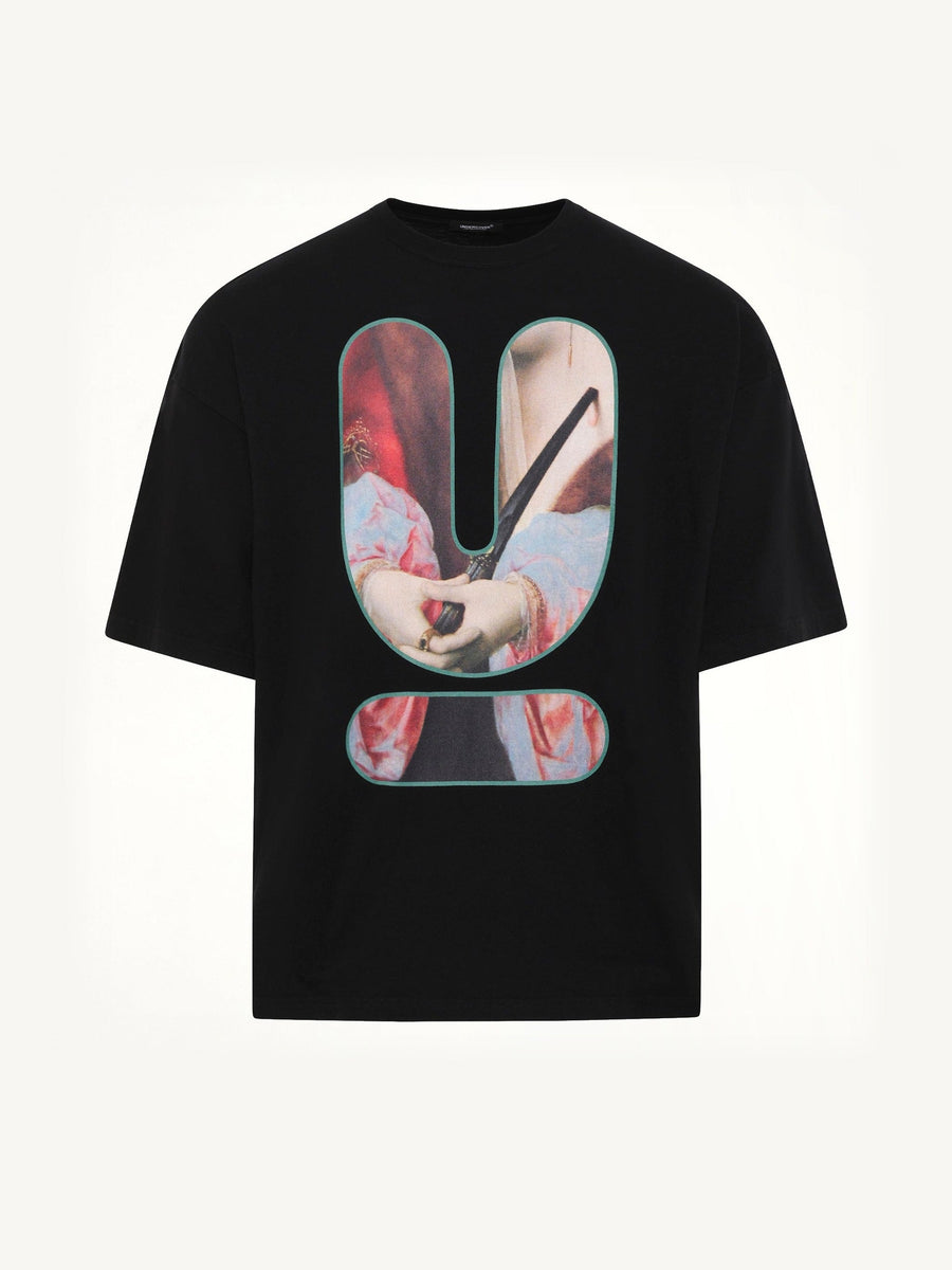 Portrait U Logo T-Shirt in Black