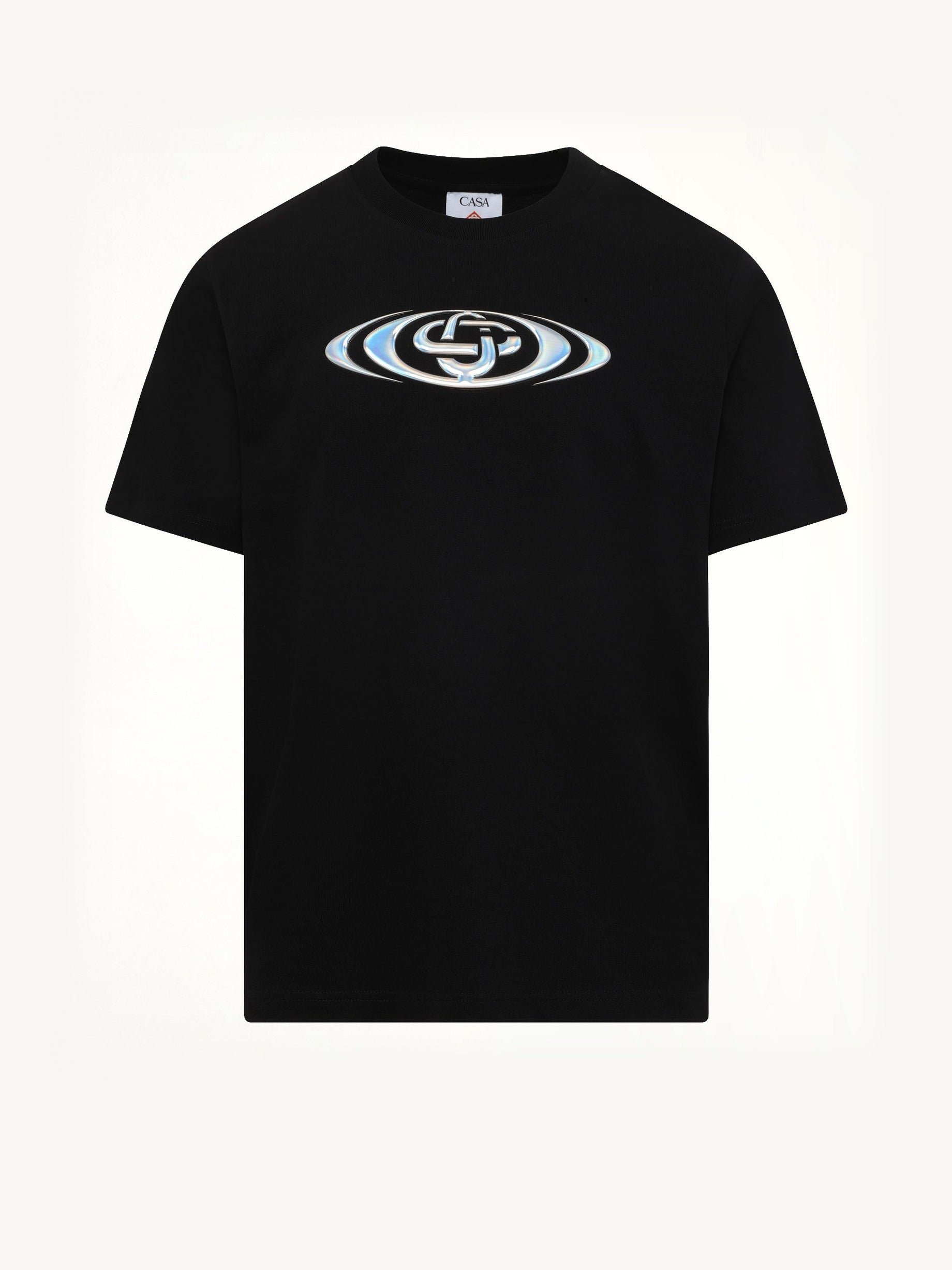 Warped Logo Classic T-Shirt in Black