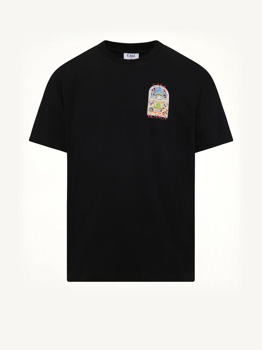 Tennis Landscape Classic T-Shirt in Black