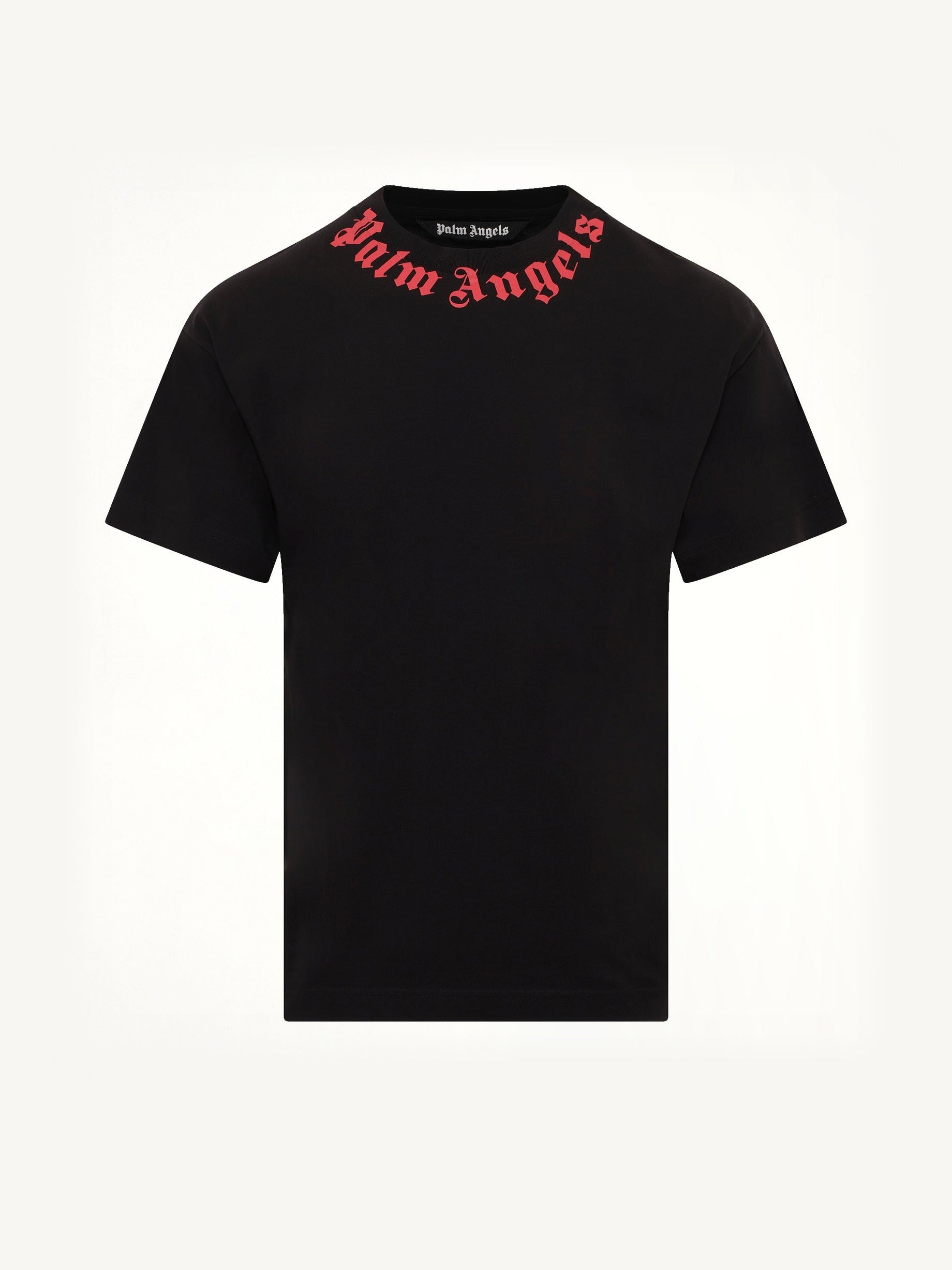 Neck Logo Regular T-Shirt in Black/Red