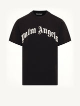 Curved Logo Regular T-Shirt in Black/Off White