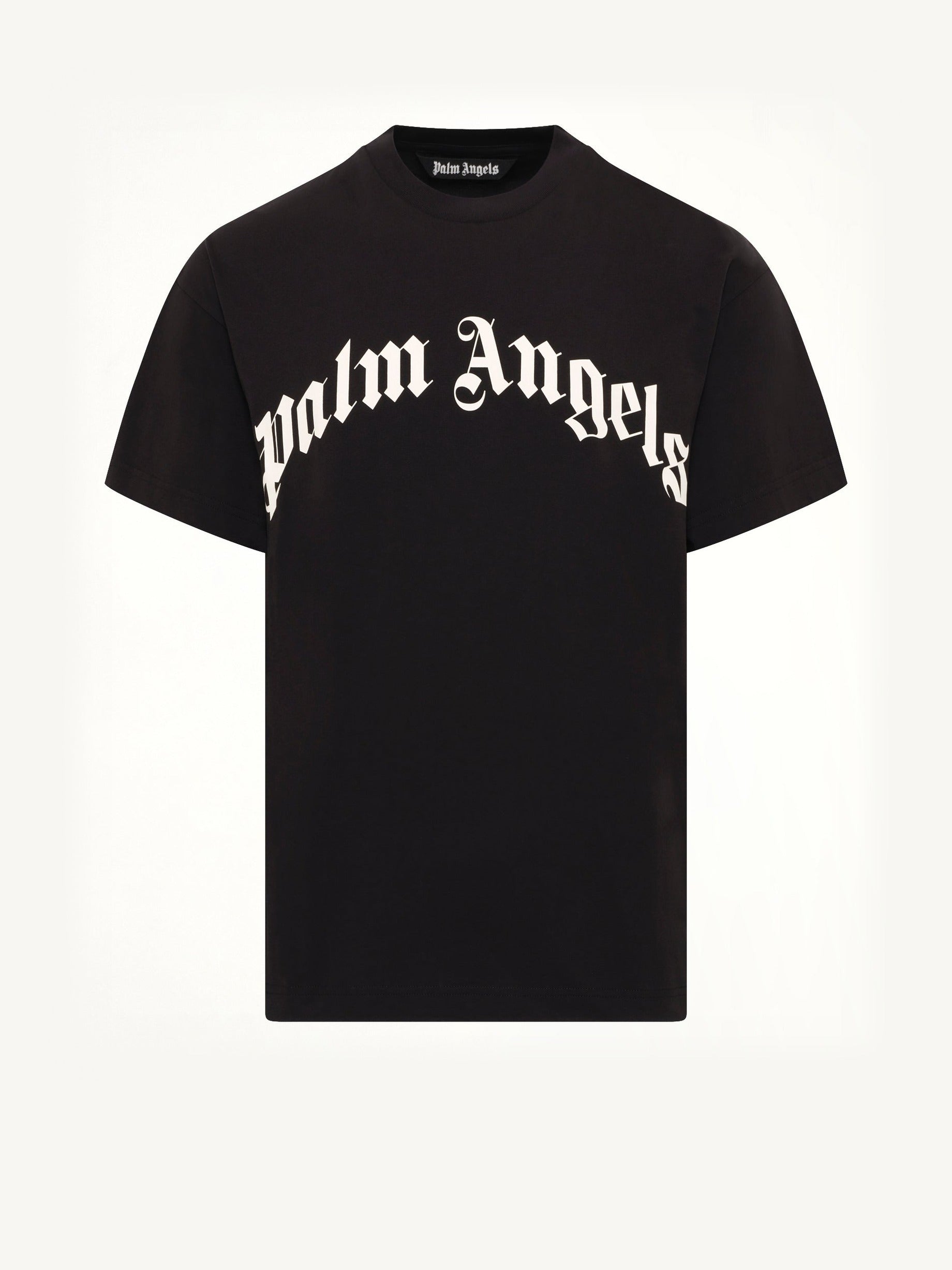 Curved Logo Regular T-Shirt in Black/Off White