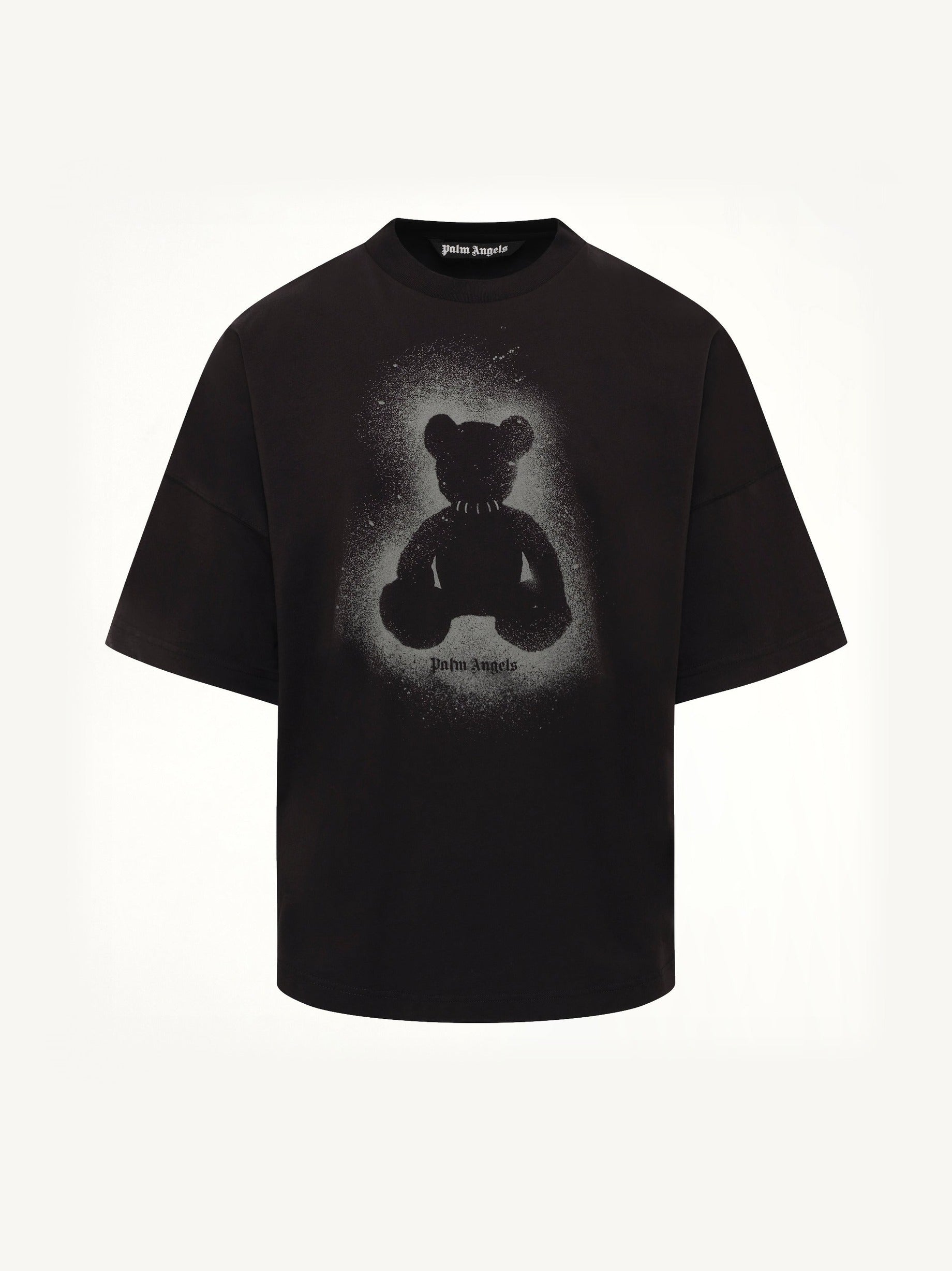 Spray Bear Over T-Shirt in Black/Dark Grey