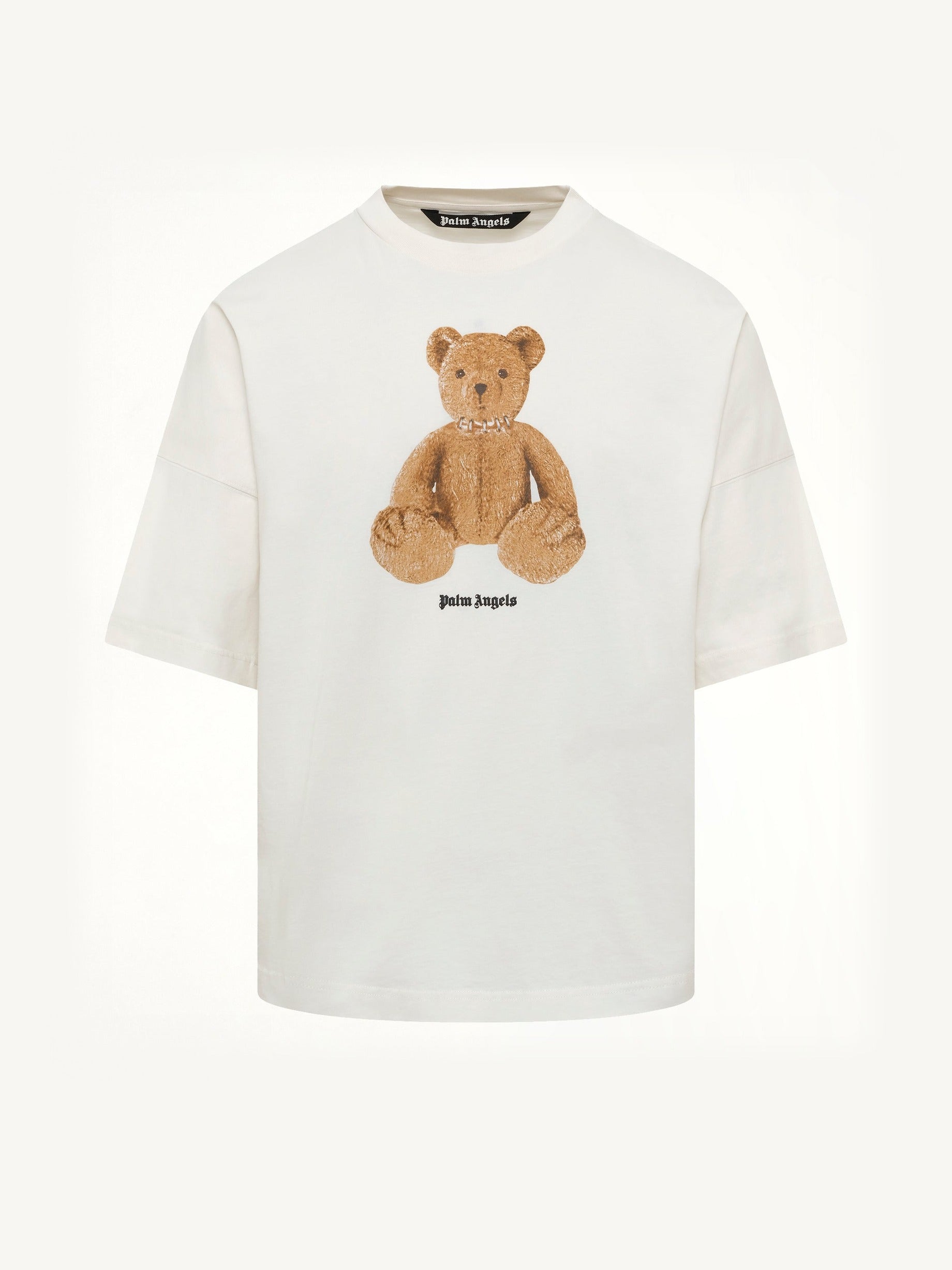 Bear Over T-Shirt in Off White/Brown