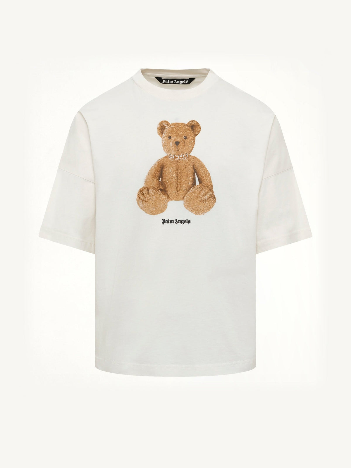 Bear Over T-Shirt in Off White/Brown