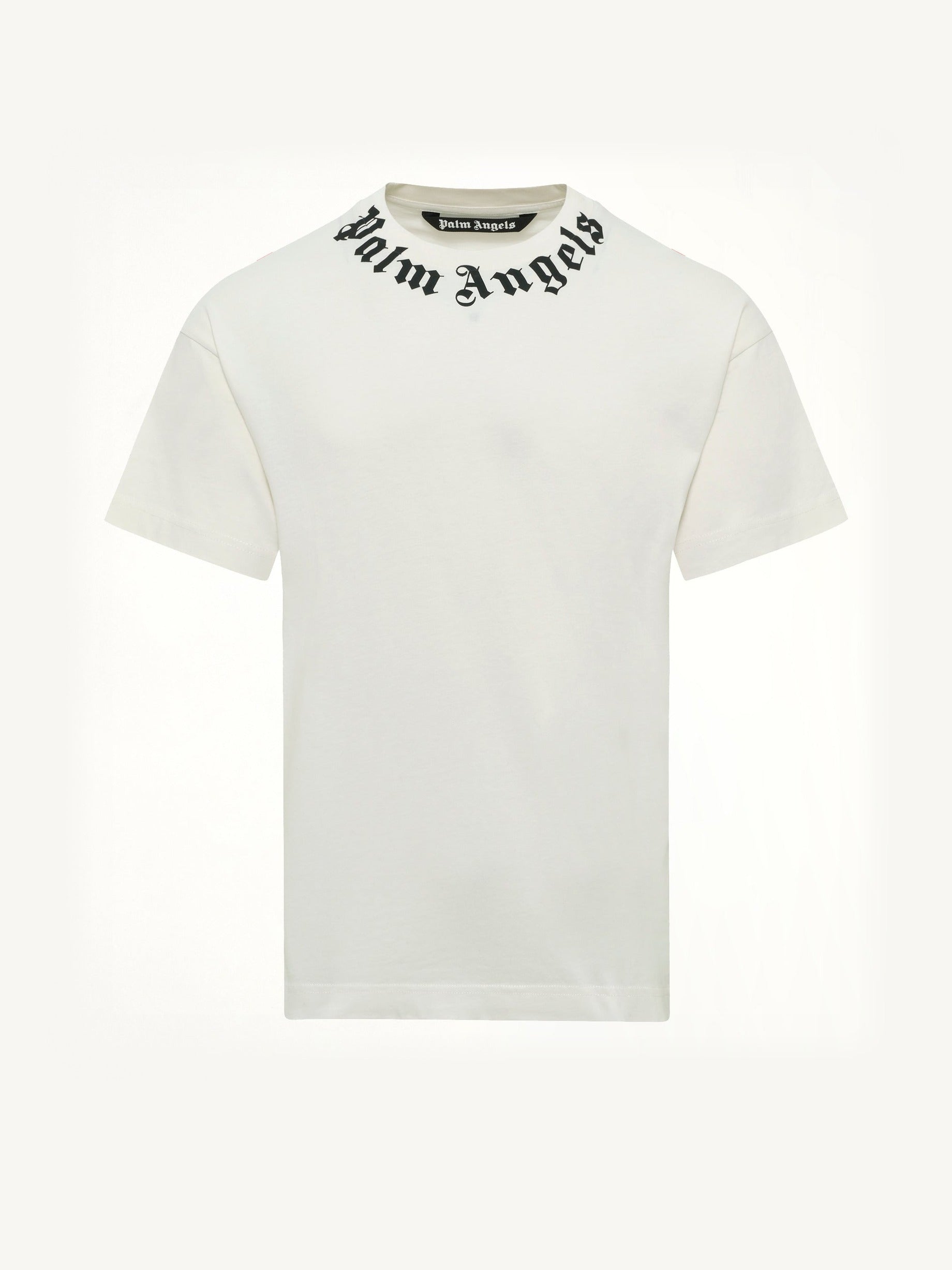 Neck Logo Regular T-Shirt in Off White/Black