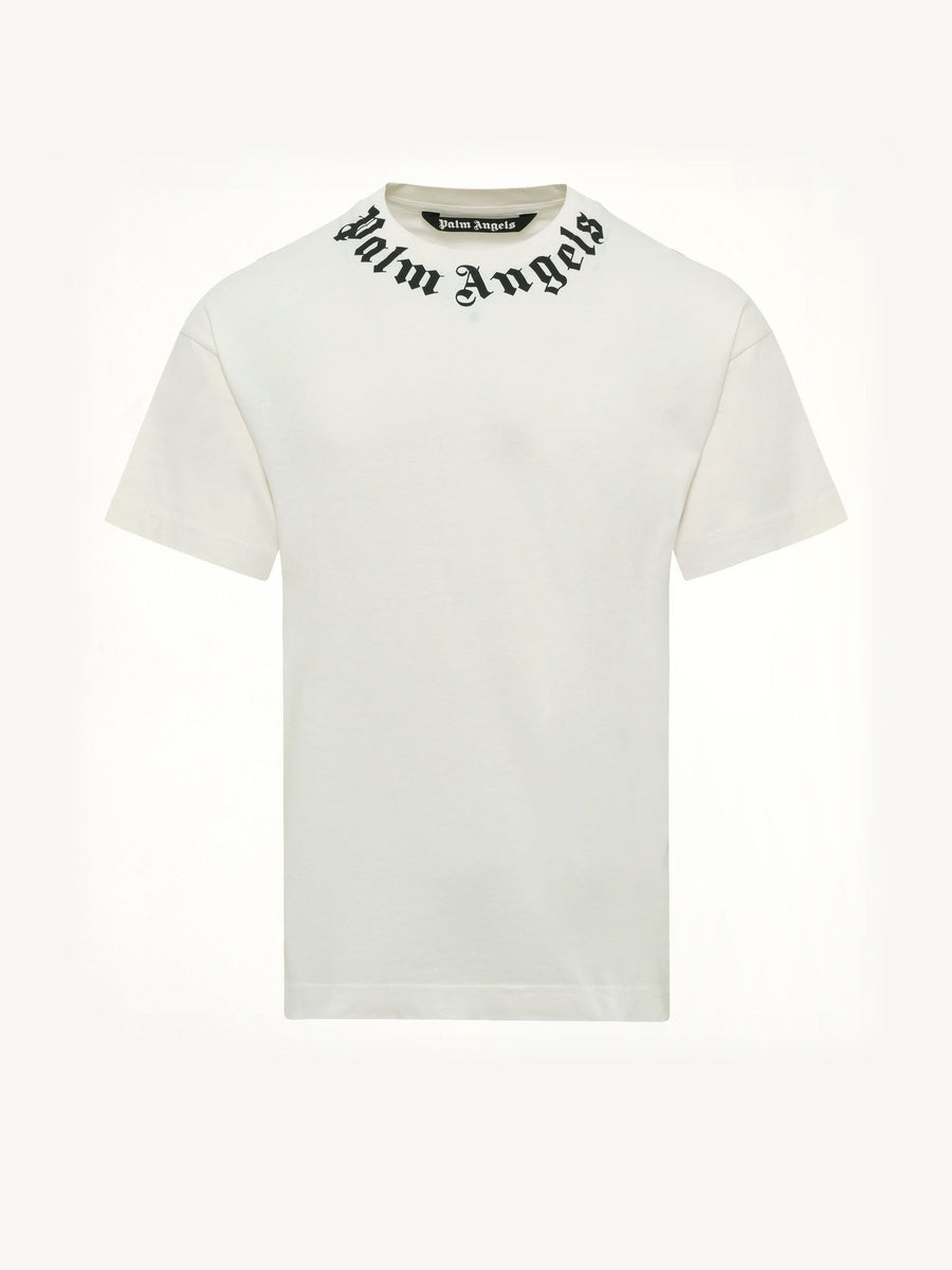 Neck Logo Regular T-Shirt in Off White/Black