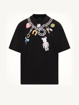Bearbrick Print Cotton T-Shirt in Black
