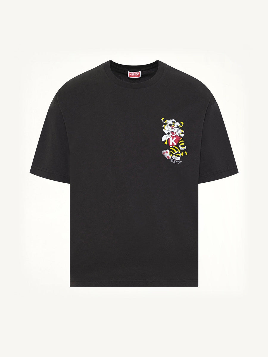 Gots Kenzo Wild Tiger Embroidered Oversize T-Shirt in Black