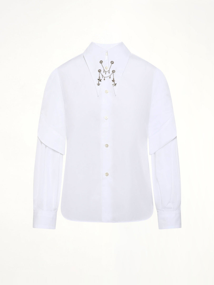 Star Embelishment Shirt in White