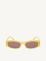 Forever Fendi FE40204I Acetate Sunglasses in Yellow