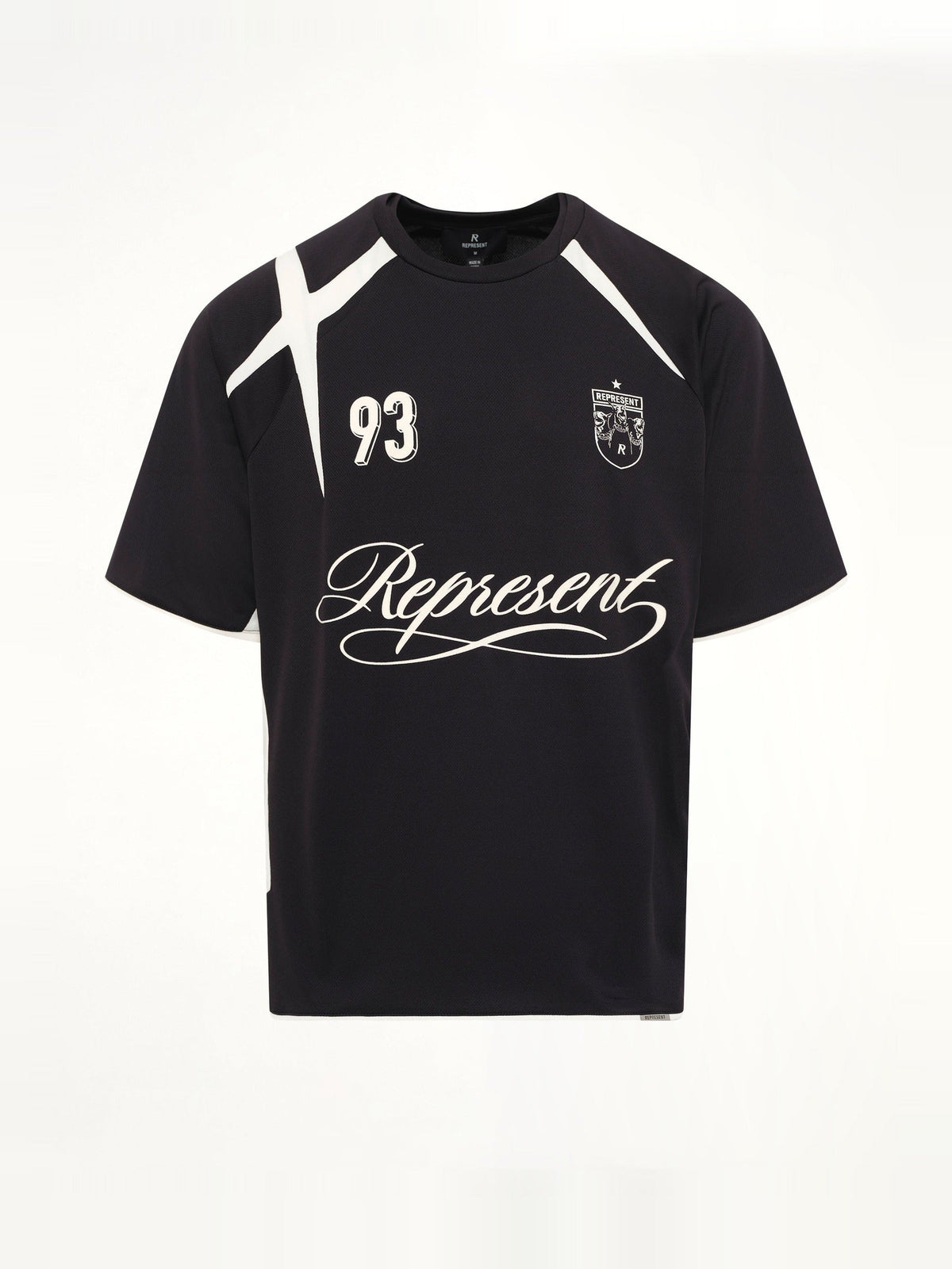 Star Football Top in Jet Black