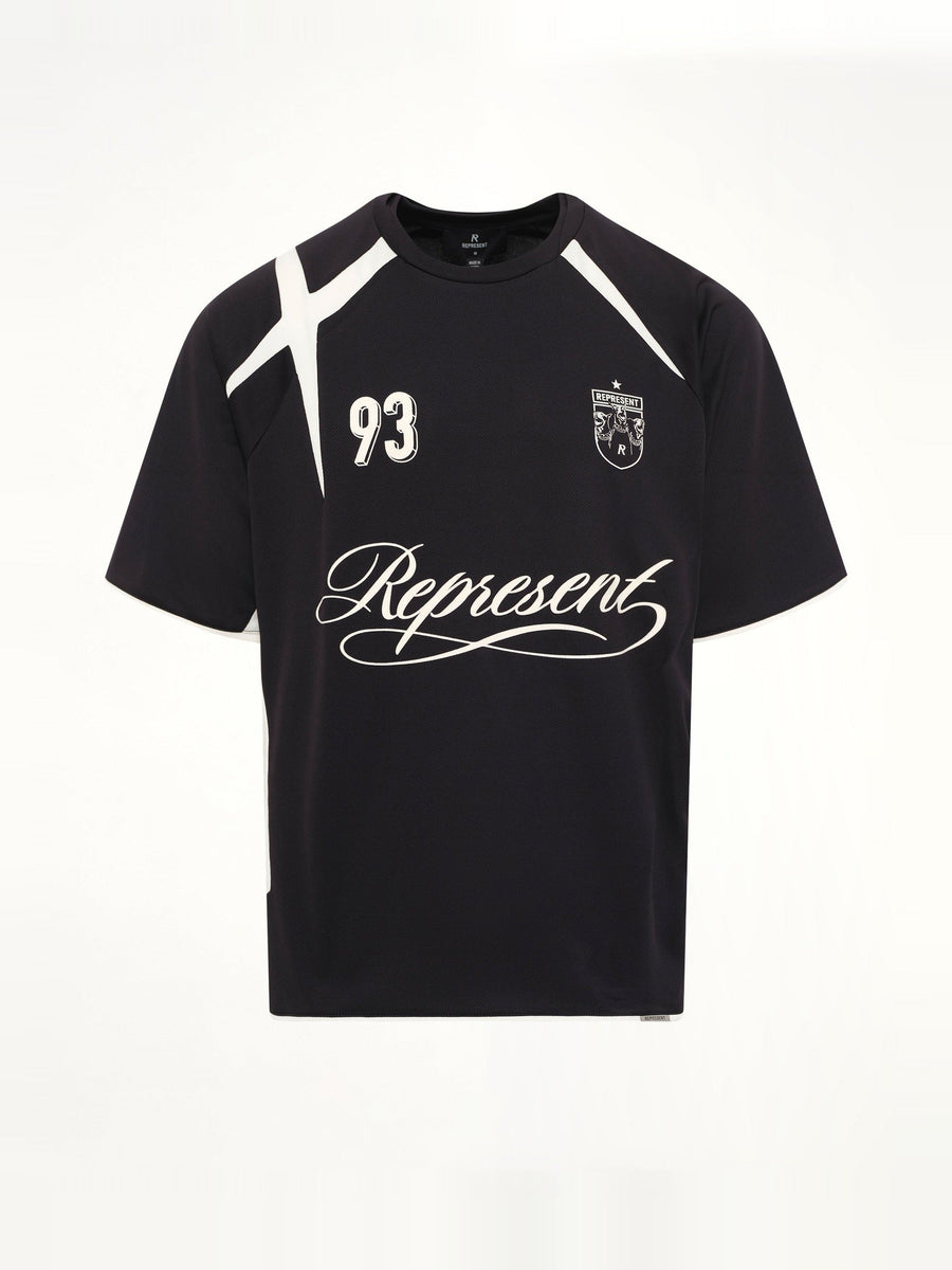 Star Football Top in Jet Black