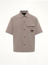 Amiri Patch Cady Pocket Shirt in Dark Sand