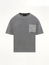 Faded Pocket Crop T-Shirt in Black