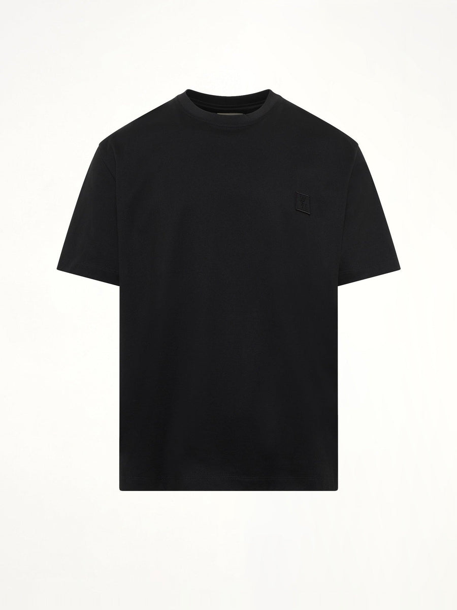 Flower Print T-Shirt in Black
