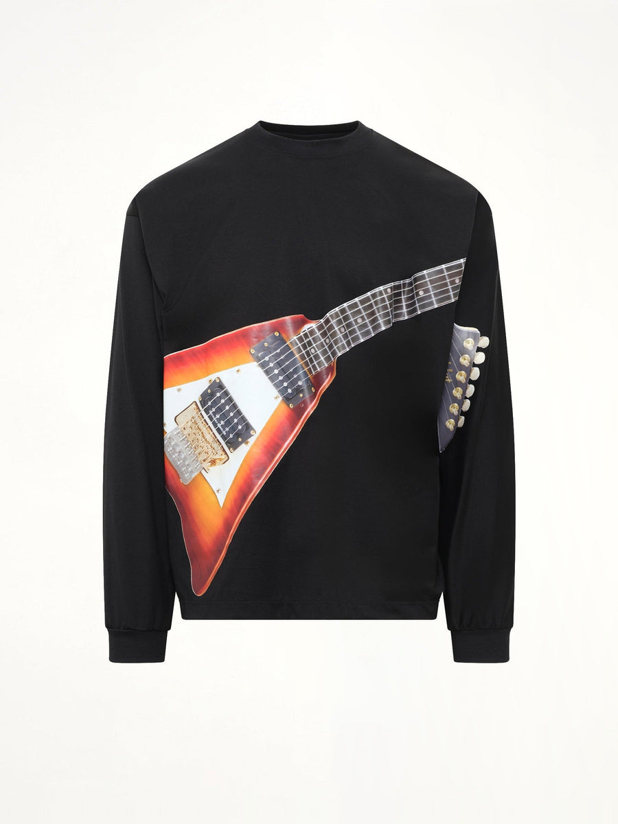 Air Guitar Long Sleeve T-Shirt in Black