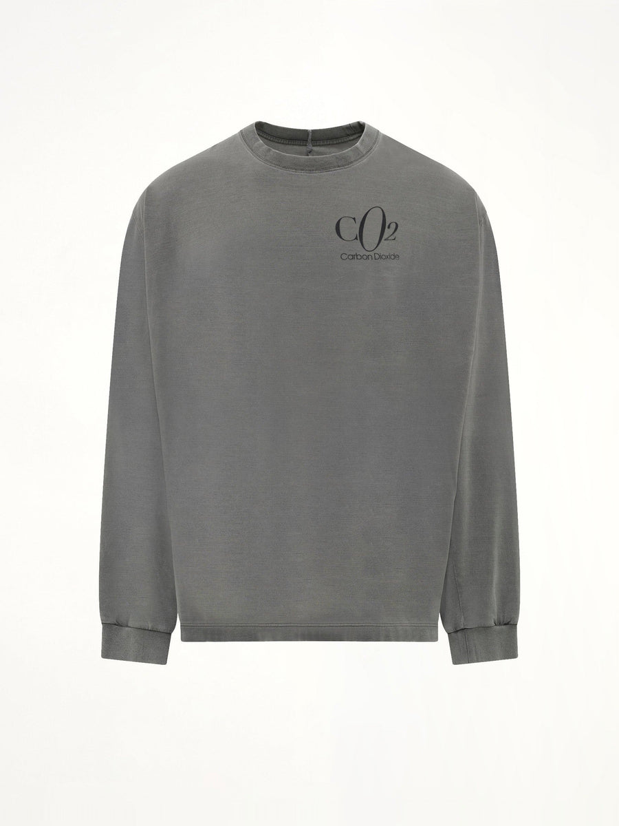 Co2 Air Yarn Long Sleeve T-Shirt in Charcoal