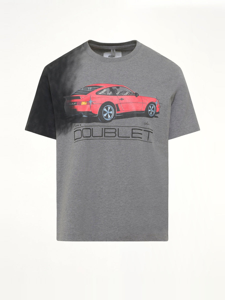 Exhaust Stained T-Shirt in Grey