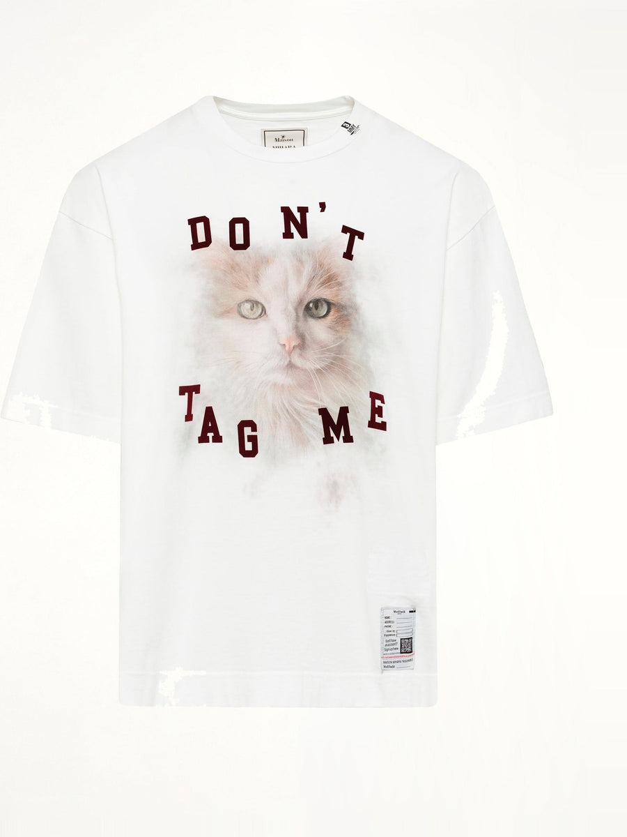 Cat Printed T-Shirt in White