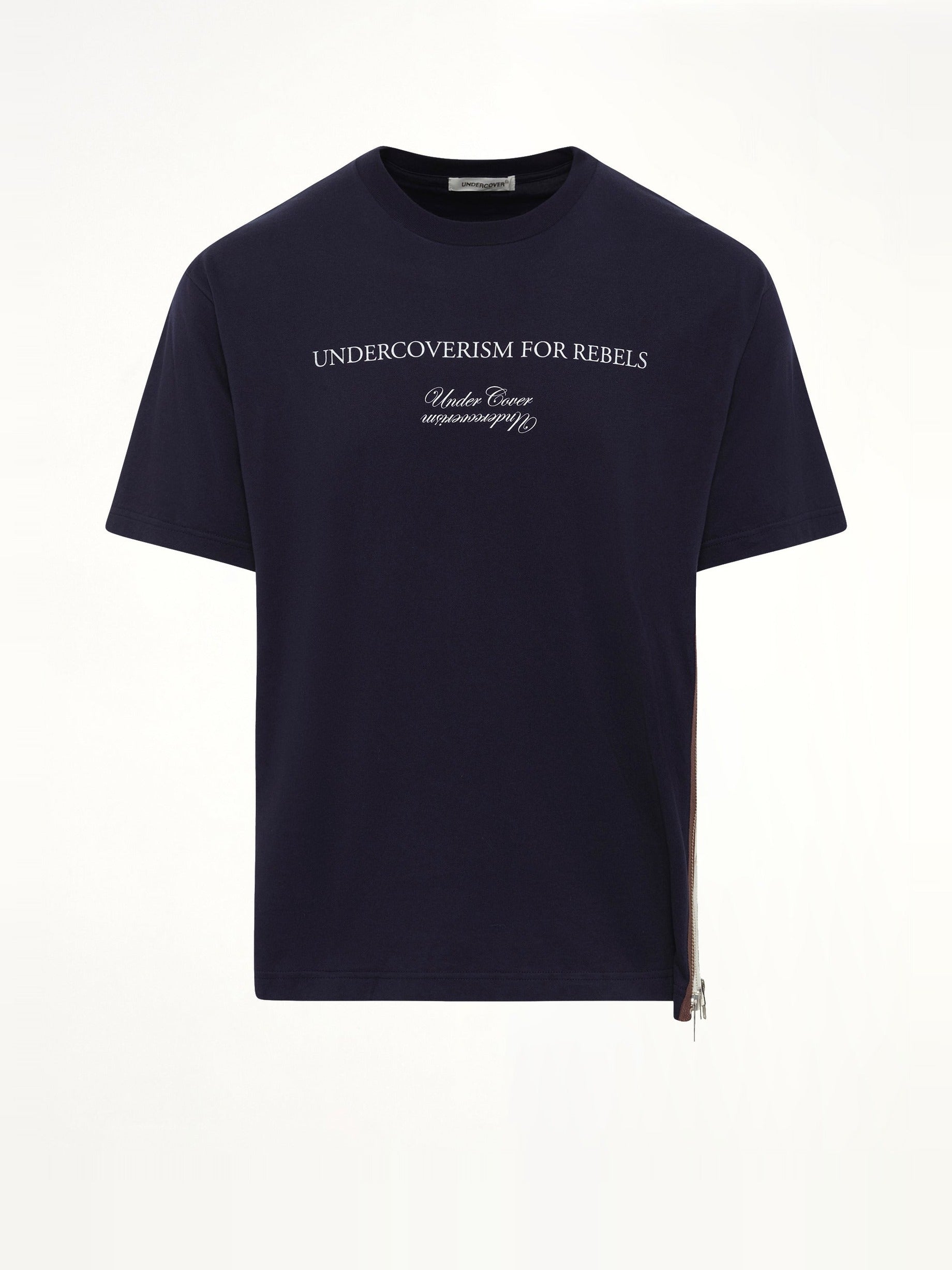 Side Zipper T-Shirt in Black