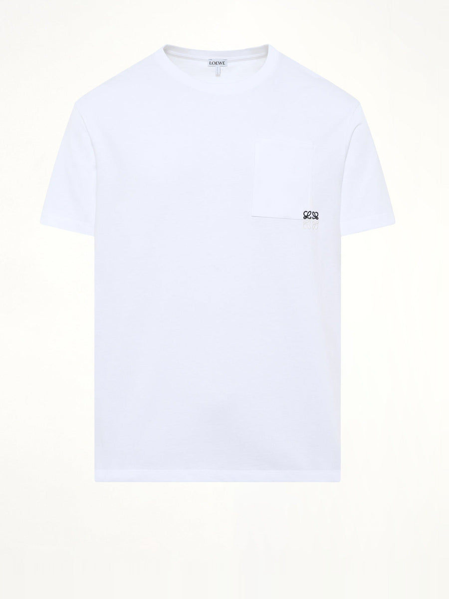 Two-Tone Anagram Relaxed Fit T-Shirt in White