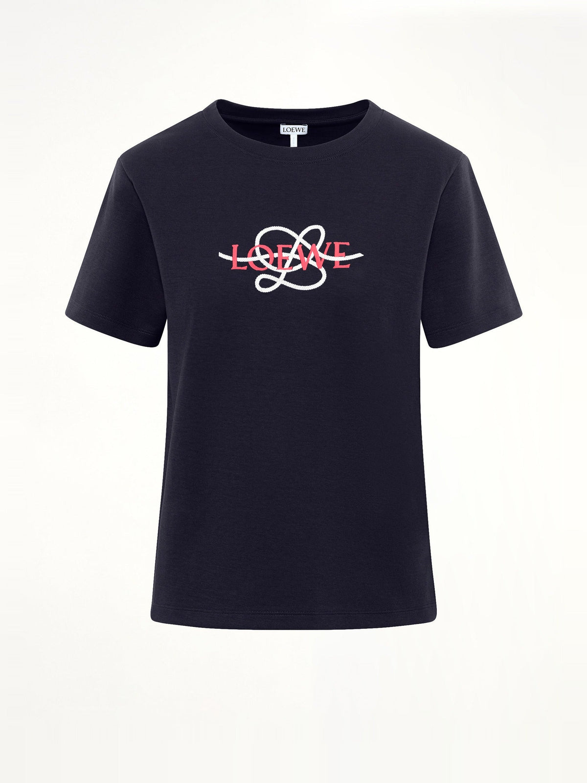 Anagram Regular Fit T-Shirt in Navy Blue/White