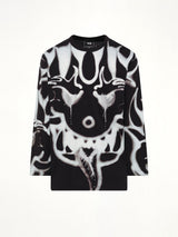 Allover Yaksha LS T-Shirt in Black