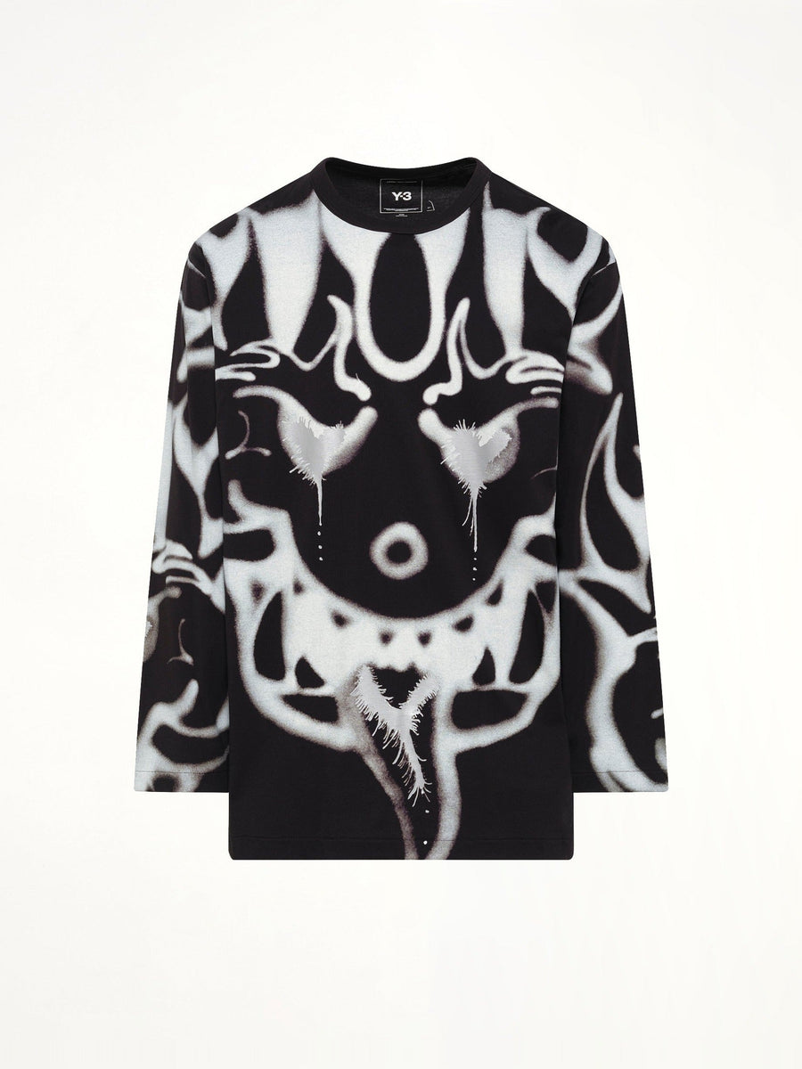 Allover Yaksha LS T-Shirt in Black