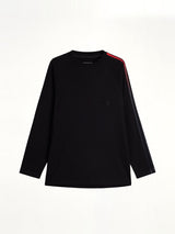 Gradient 3 Stripe LS T-Shirt in Black/Red