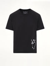 3 Stripe Graphic Run T-Shirt in Black
