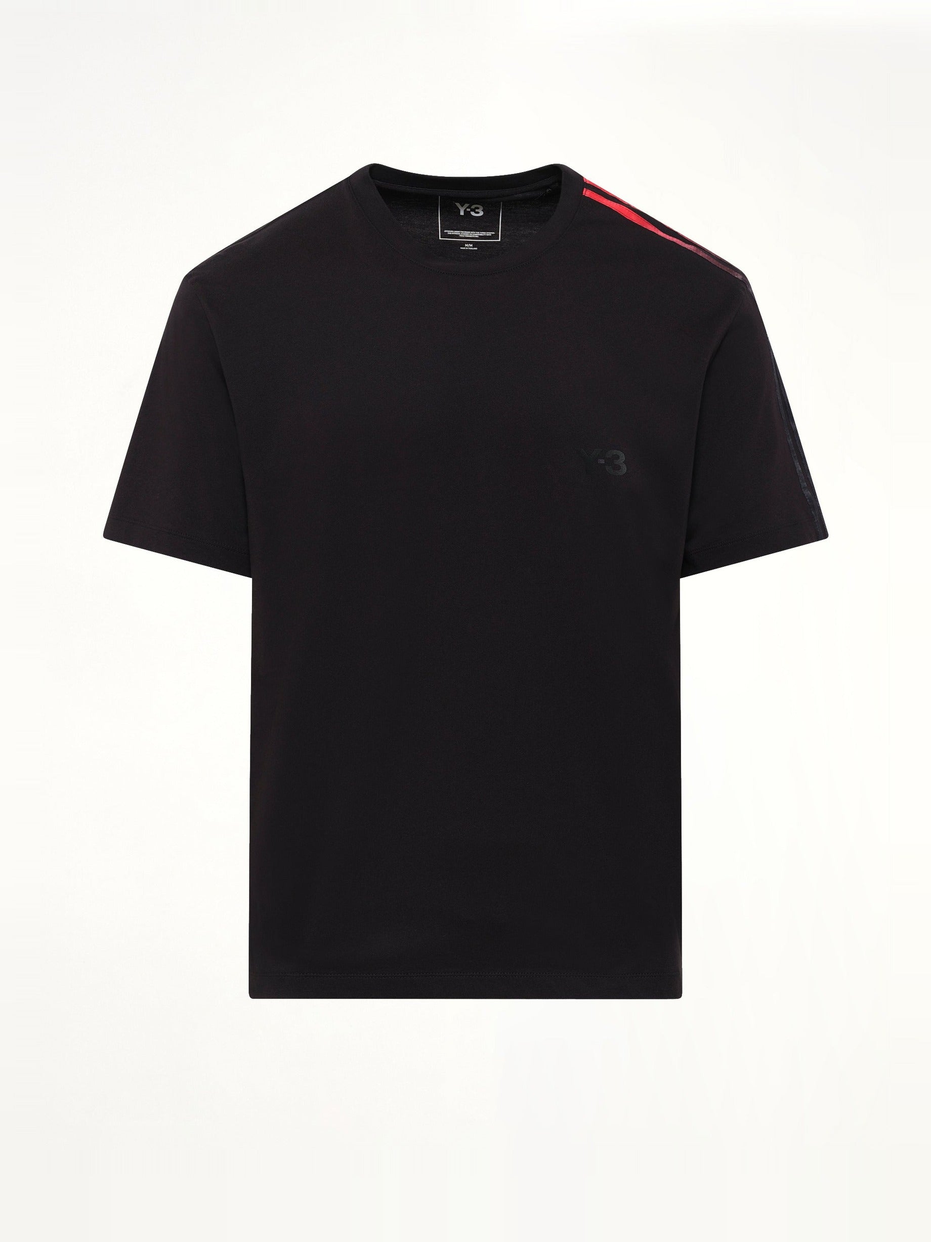 Gradient 3 Stripe T-Shirt in Black/Red
