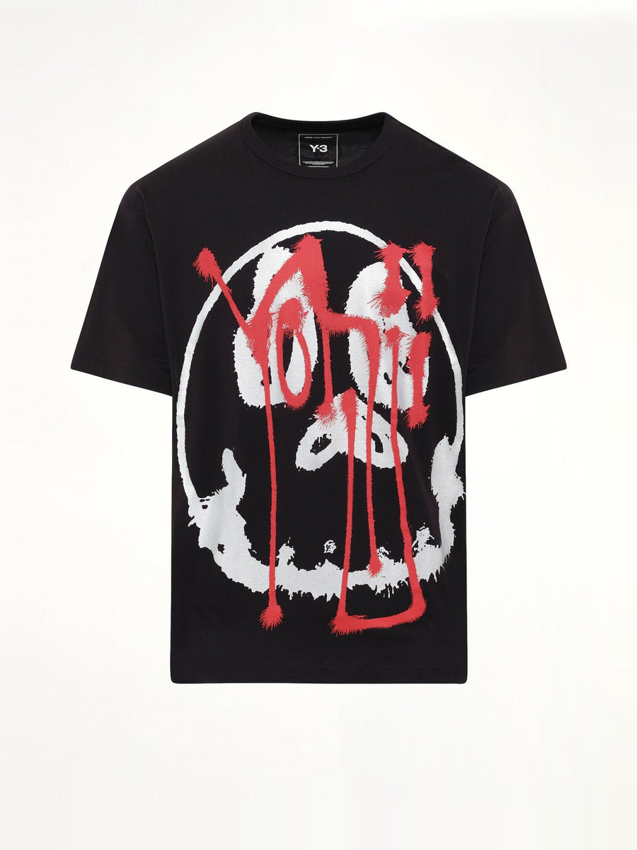 Skull Graphic T-Shirt in Black/Red