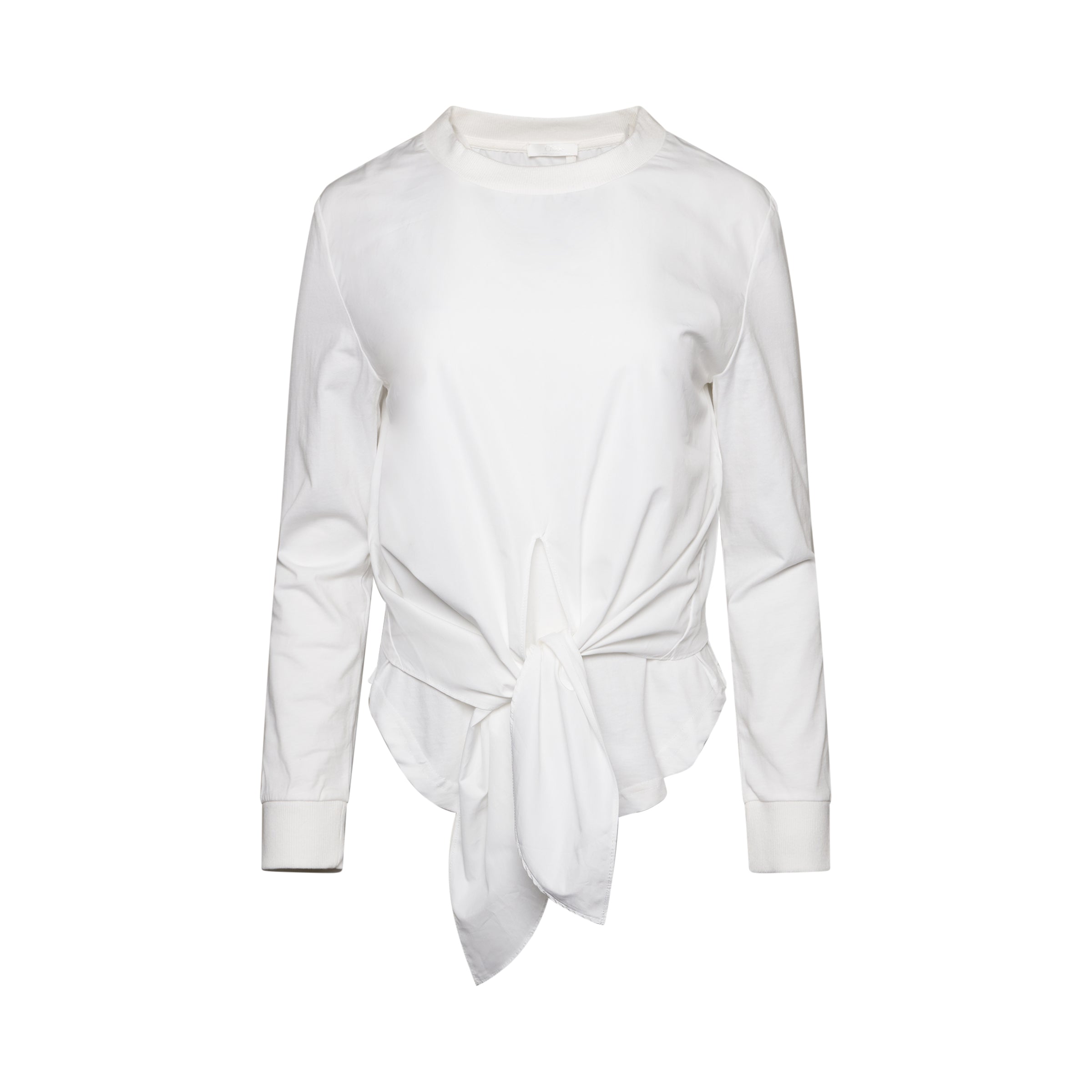 Longsleeve Knot Top in White