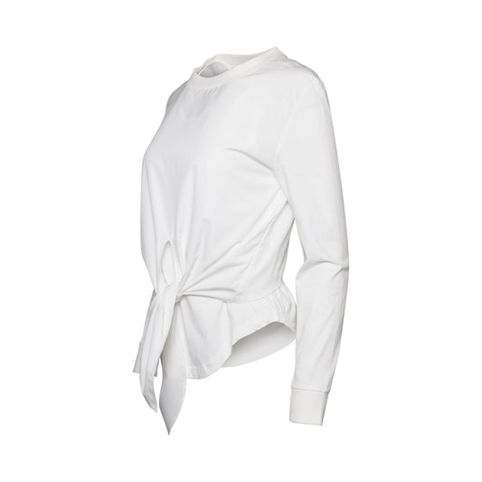 Longsleeve Knot Top in White