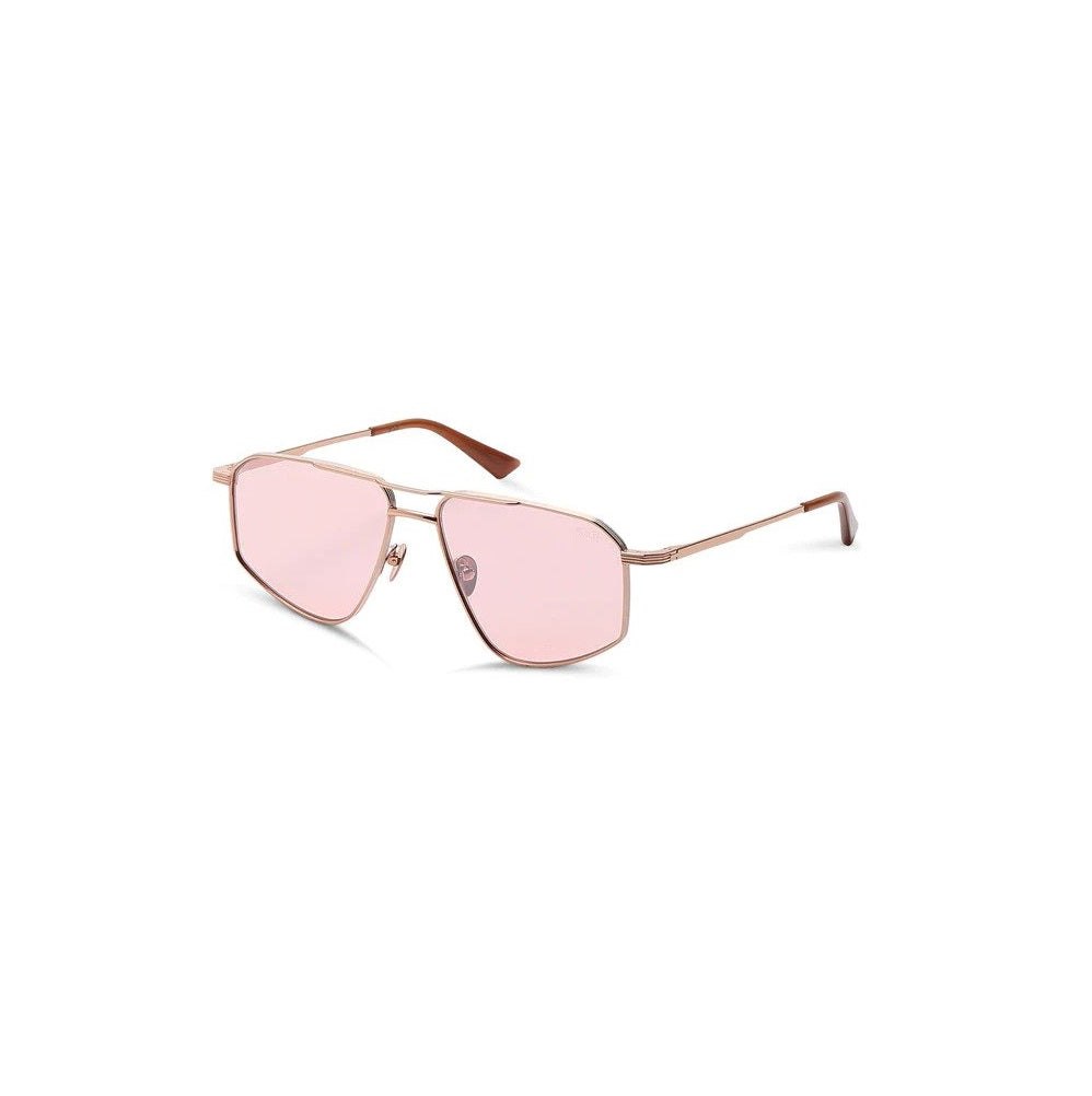 Thirty Six II Sunglasses with Pink Lens in Rose Gold/White