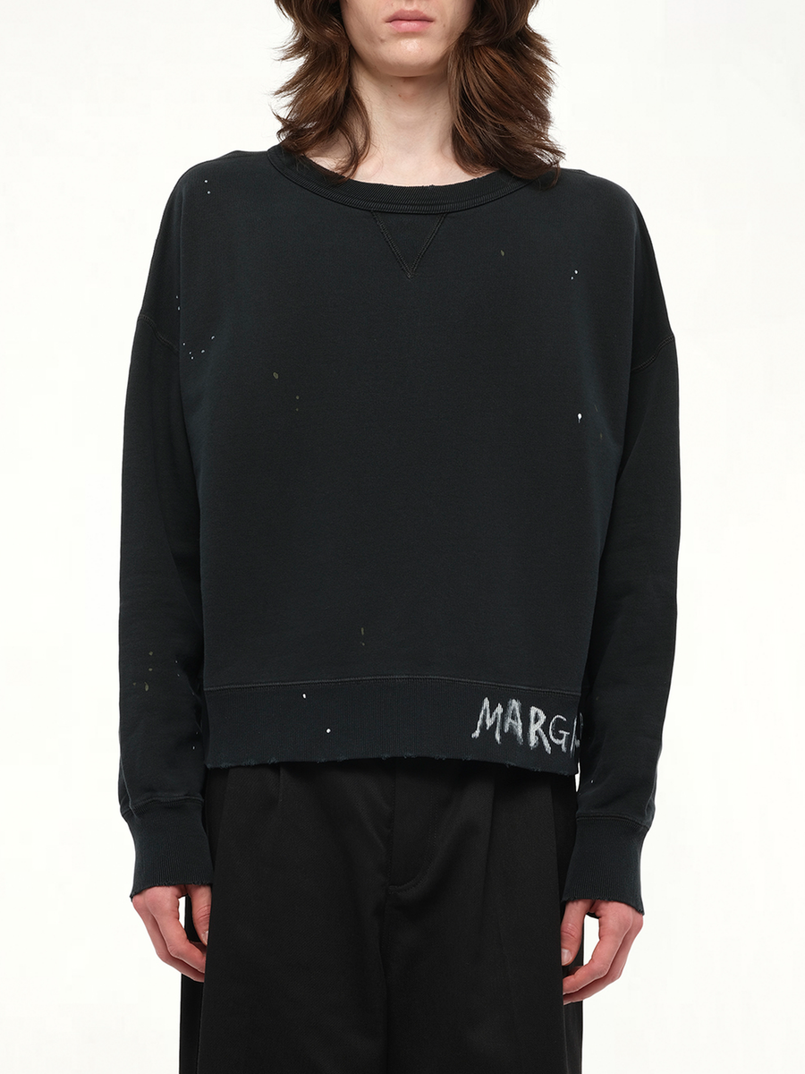 Margiela Sweatshirt in Washed Black