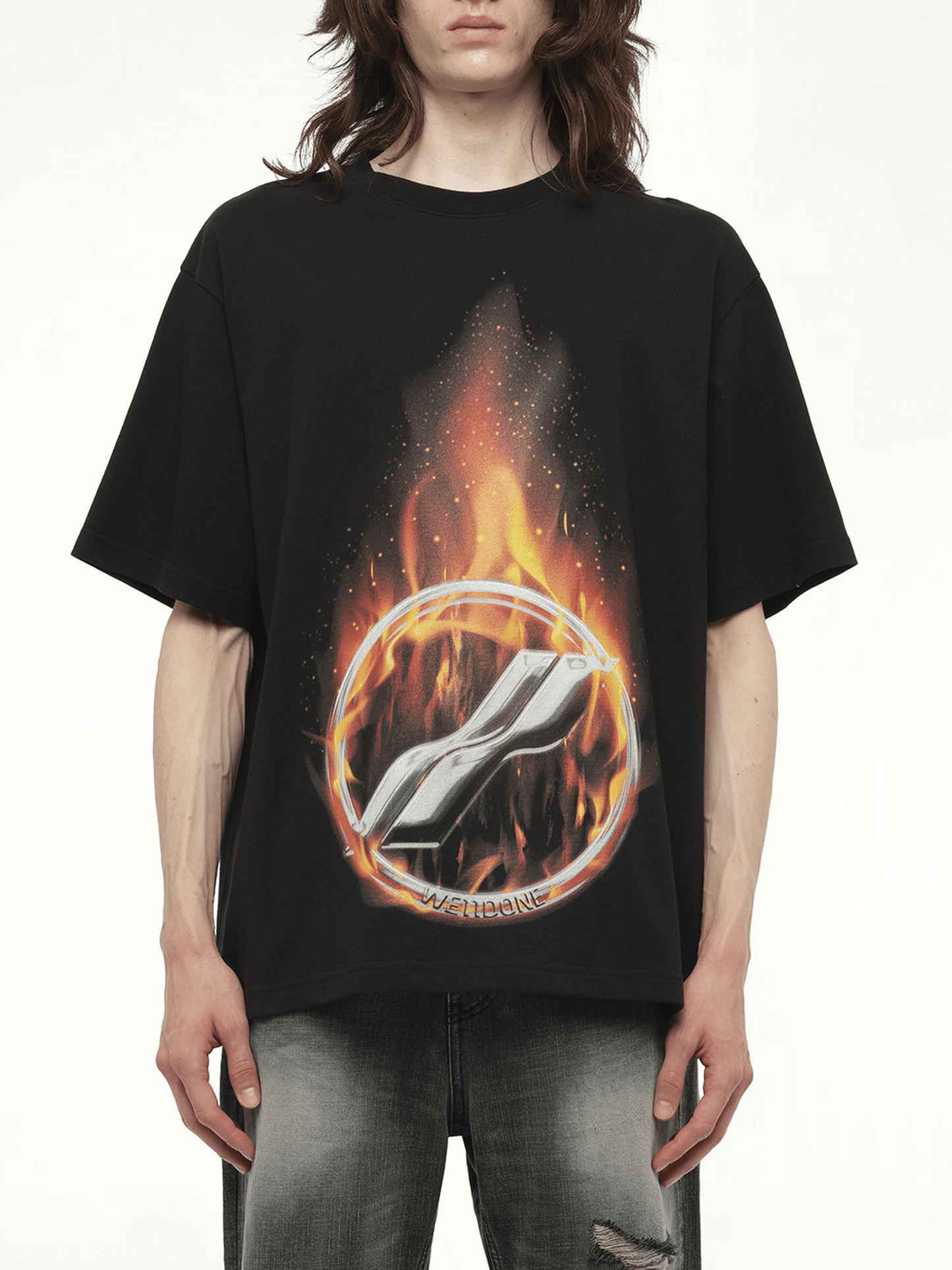 Meteor Print T-Shirt in Black