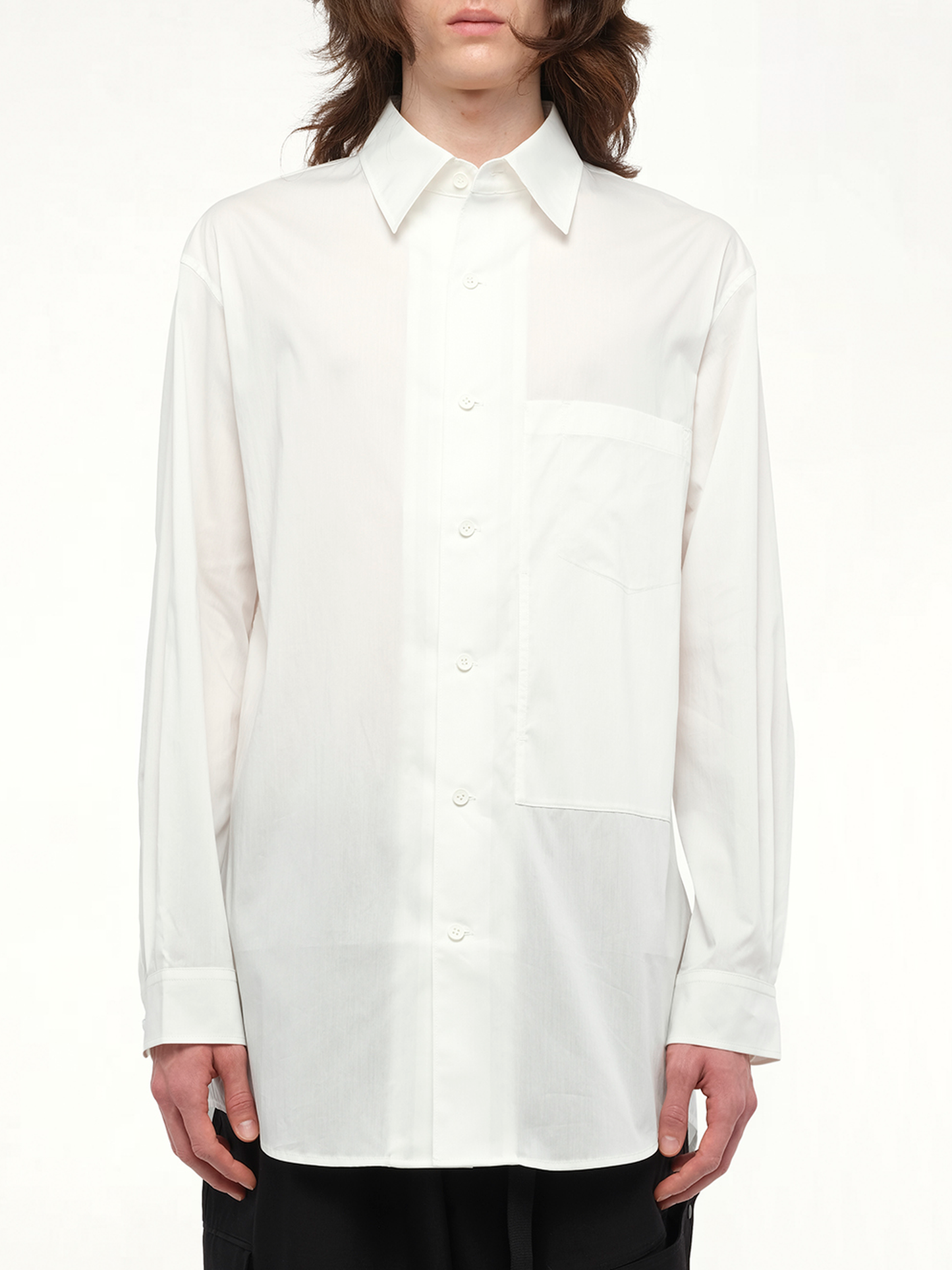 Sporty Cotton Shirt in White