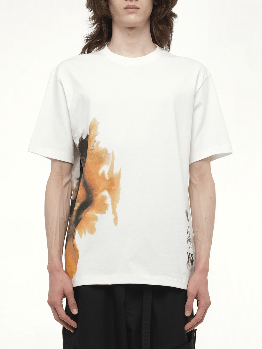 Watercolours Short Sleeve T-Shirt in White